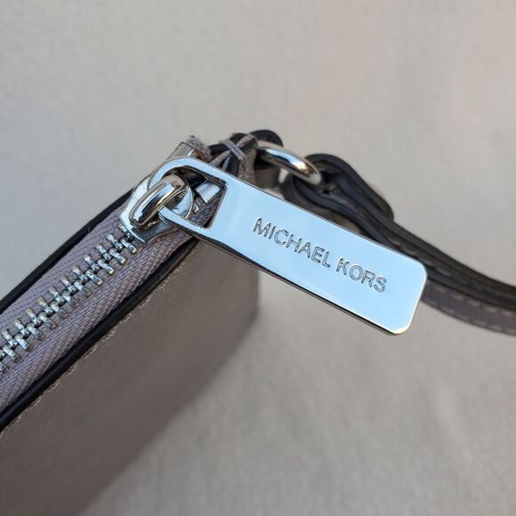 Michael Kors Gray Silver Studded Wristlet Clutch - Picture 9 of 12